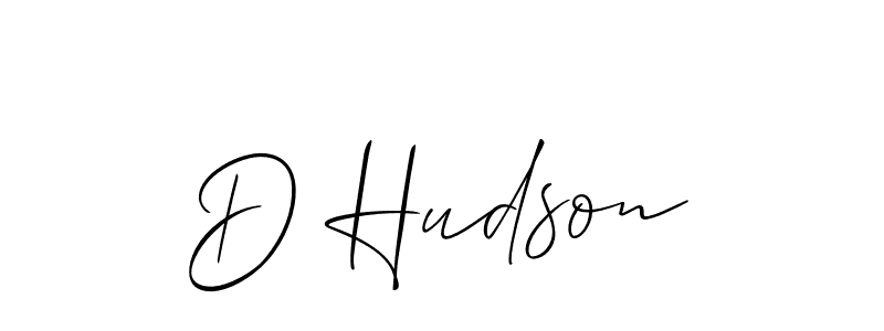 How to make D Hudson signature? Allison_Script is a professional autograph style. Create handwritten signature for D Hudson name. D Hudson signature style 2 images and pictures png