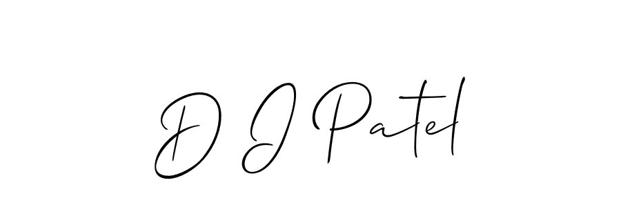 You should practise on your own different ways (Allison_Script) to write your name (D I Patel) in signature. don't let someone else do it for you. D I Patel signature style 2 images and pictures png