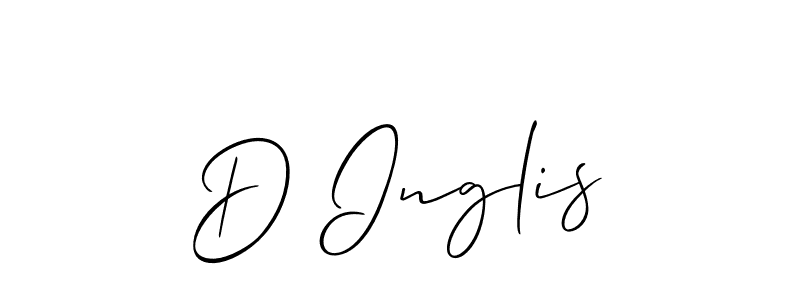 How to make D Inglis name signature. Use Allison_Script style for creating short signs online. This is the latest handwritten sign. D Inglis signature style 2 images and pictures png