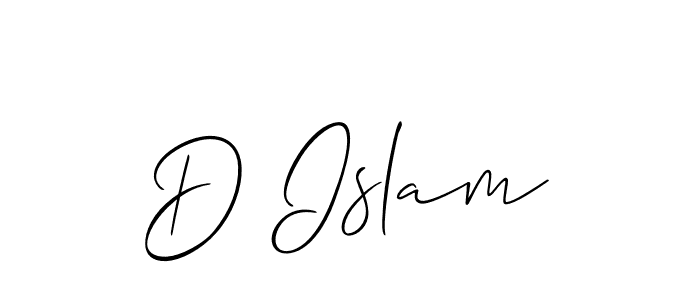 How to Draw D Islam signature style? Allison_Script is a latest design signature styles for name D Islam. D Islam signature style 2 images and pictures png