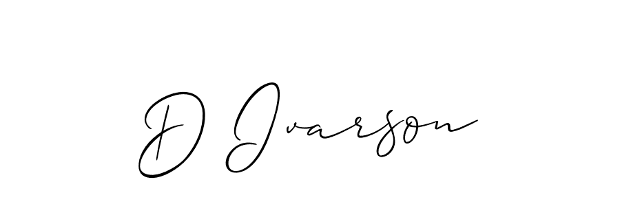 Create a beautiful signature design for name D Ivarson. With this signature (Allison_Script) fonts, you can make a handwritten signature for free. D Ivarson signature style 2 images and pictures png