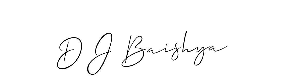 How to make D J Baishya signature? Allison_Script is a professional autograph style. Create handwritten signature for D J Baishya name. D J Baishya signature style 2 images and pictures png