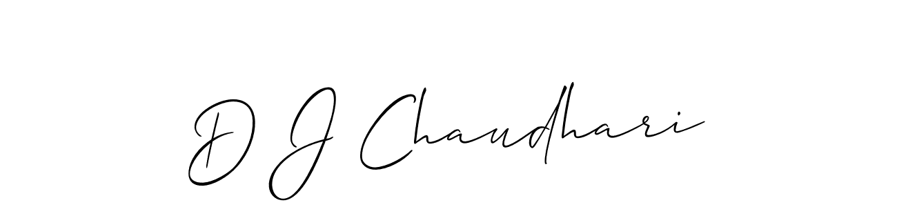 Design your own signature with our free online signature maker. With this signature software, you can create a handwritten (Allison_Script) signature for name D J Chaudhari. D J Chaudhari signature style 2 images and pictures png