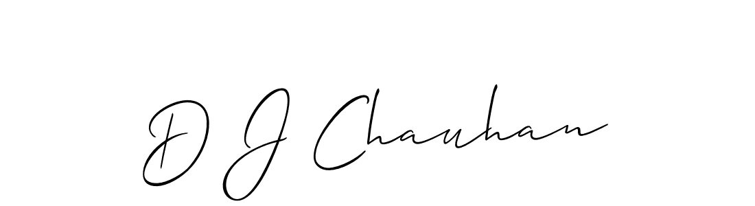 Use a signature maker to create a handwritten signature online. With this signature software, you can design (Allison_Script) your own signature for name D J Chauhan. D J Chauhan signature style 2 images and pictures png