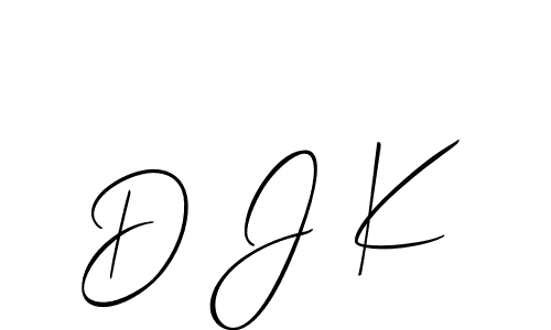 if you are searching for the best signature style for your name D J K. so please give up your signature search. here we have designed multiple signature styles  using Allison_Script. D J K signature style 2 images and pictures png