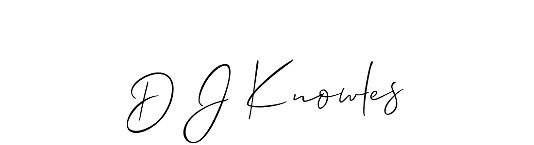 D J Knowles stylish signature style. Best Handwritten Sign (Allison_Script) for my name. Handwritten Signature Collection Ideas for my name D J Knowles. D J Knowles signature style 2 images and pictures png