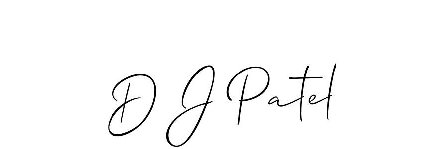 if you are searching for the best signature style for your name D J Patel. so please give up your signature search. here we have designed multiple signature styles  using Allison_Script. D J Patel signature style 2 images and pictures png