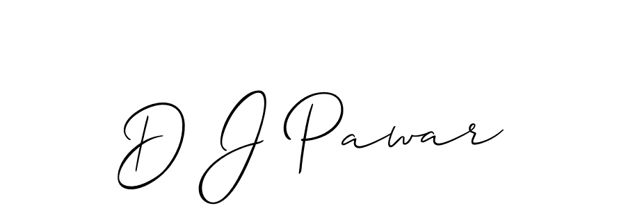 Allison_Script is a professional signature style that is perfect for those who want to add a touch of class to their signature. It is also a great choice for those who want to make their signature more unique. Get D J Pawar name to fancy signature for free. D J Pawar signature style 2 images and pictures png