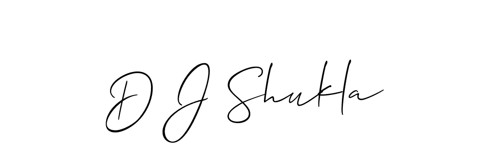 Also we have D J Shukla name is the best signature style. Create professional handwritten signature collection using Allison_Script autograph style. D J Shukla signature style 2 images and pictures png