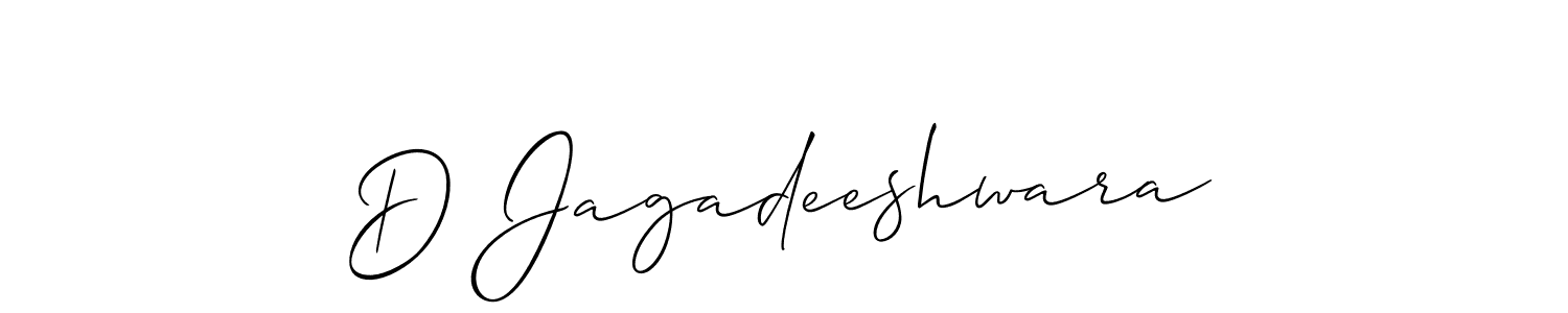 This is the best signature style for the D Jagadeeshwara name. Also you like these signature font (Allison_Script). Mix name signature. D Jagadeeshwara signature style 2 images and pictures png