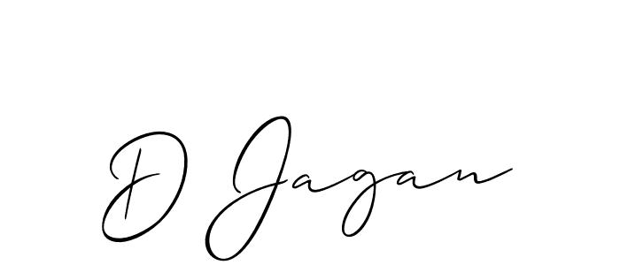 How to make D Jagan signature? Allison_Script is a professional autograph style. Create handwritten signature for D Jagan name. D Jagan signature style 2 images and pictures png