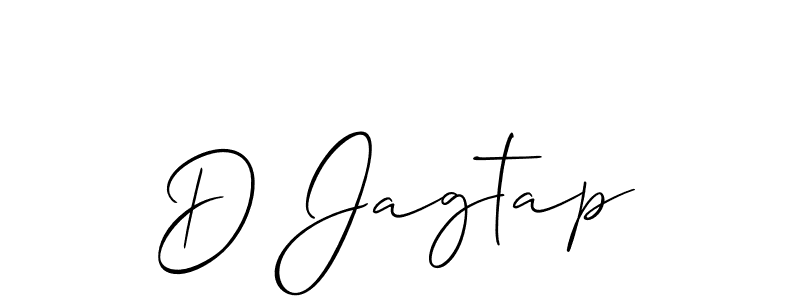 How to make D Jagtap signature? Allison_Script is a professional autograph style. Create handwritten signature for D Jagtap name. D Jagtap signature style 2 images and pictures png