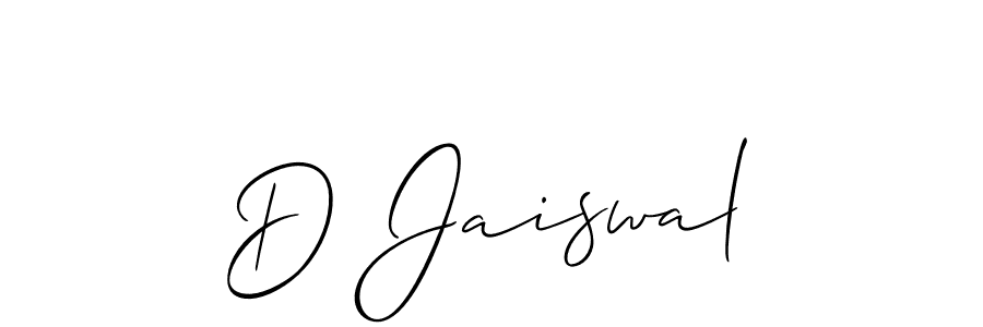 Best and Professional Signature Style for D Jaiswal. Allison_Script Best Signature Style Collection. D Jaiswal signature style 2 images and pictures png