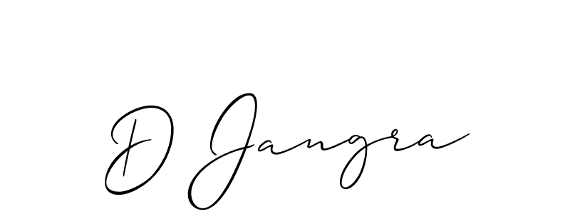 Create a beautiful signature design for name D Jangra. With this signature (Allison_Script) fonts, you can make a handwritten signature for free. D Jangra signature style 2 images and pictures png