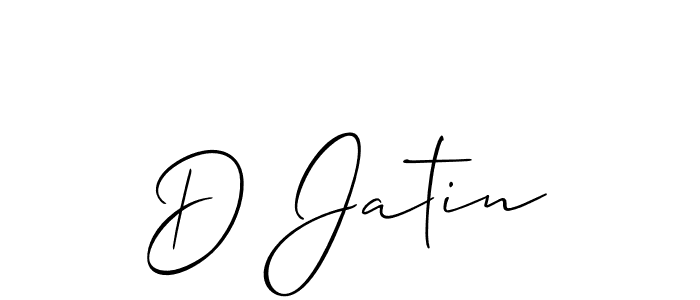 How to make D Jatin signature? Allison_Script is a professional autograph style. Create handwritten signature for D Jatin name. D Jatin signature style 2 images and pictures png