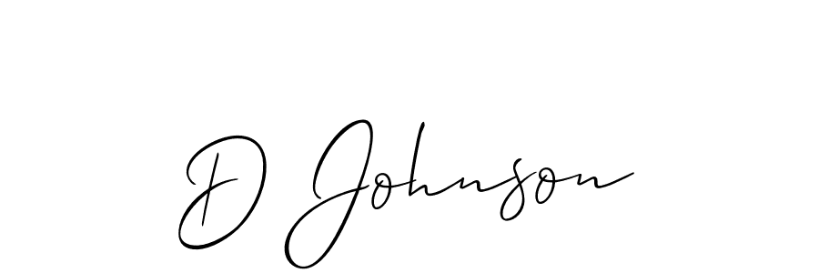 Create a beautiful signature design for name D Johnson. With this signature (Allison_Script) fonts, you can make a handwritten signature for free. D Johnson signature style 2 images and pictures png