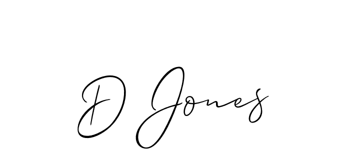 Create a beautiful signature design for name D Jones. With this signature (Allison_Script) fonts, you can make a handwritten signature for free. D Jones signature style 2 images and pictures png