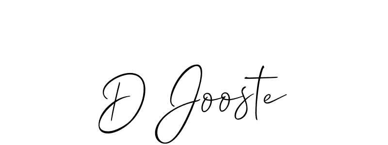 Use a signature maker to create a handwritten signature online. With this signature software, you can design (Allison_Script) your own signature for name D Jooste. D Jooste signature style 2 images and pictures png