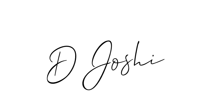 You should practise on your own different ways (Allison_Script) to write your name (D Joshi) in signature. don't let someone else do it for you. D Joshi signature style 2 images and pictures png