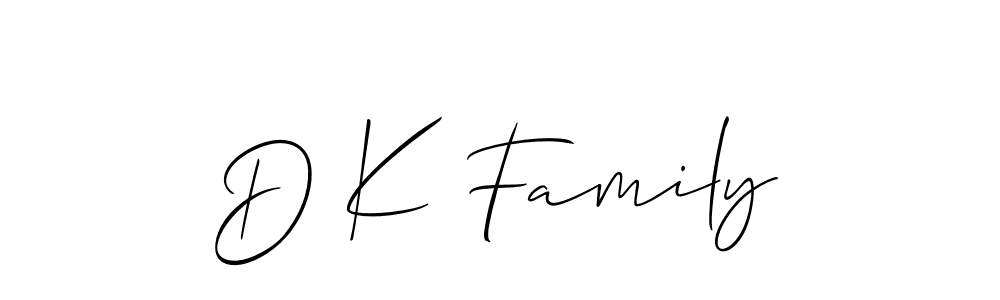 Make a short D K Family signature style. Manage your documents anywhere anytime using Allison_Script. Create and add eSignatures, submit forms, share and send files easily. D K Family signature style 2 images and pictures png