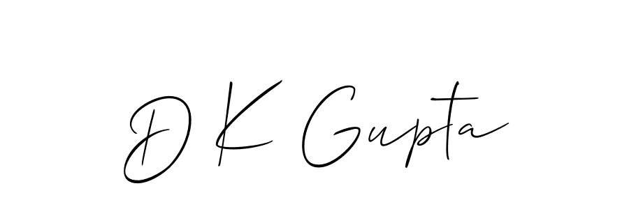Also You can easily find your signature by using the search form. We will create D K Gupta name handwritten signature images for you free of cost using Allison_Script sign style. D K Gupta signature style 2 images and pictures png