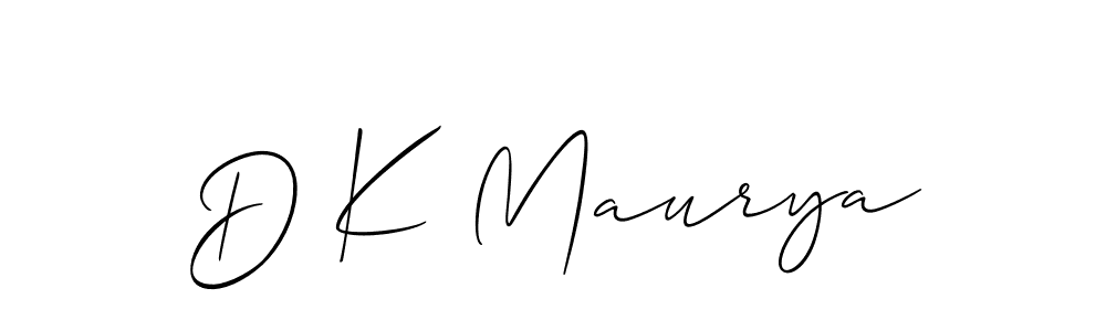 Allison_Script is a professional signature style that is perfect for those who want to add a touch of class to their signature. It is also a great choice for those who want to make their signature more unique. Get D K Maurya name to fancy signature for free. D K Maurya signature style 2 images and pictures png