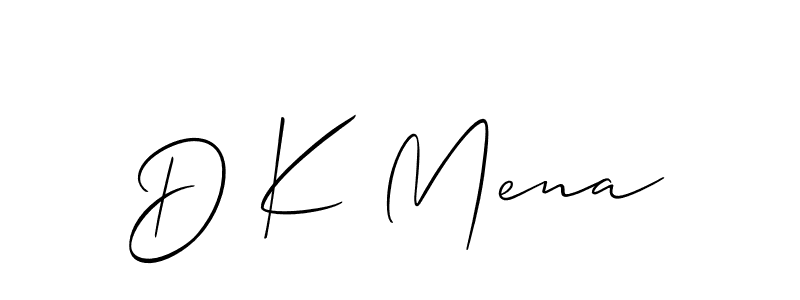 if you are searching for the best signature style for your name D K Mena. so please give up your signature search. here we have designed multiple signature styles  using Allison_Script. D K Mena signature style 2 images and pictures png