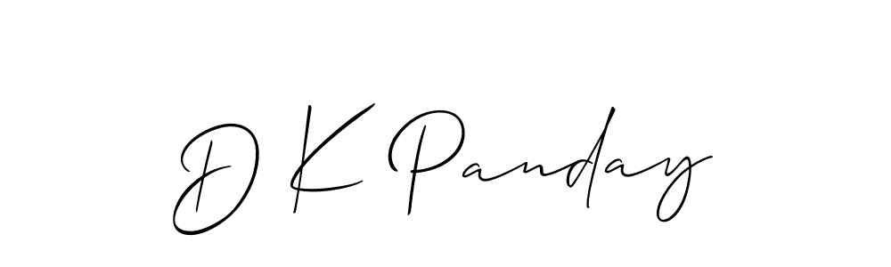 How to make D K Panday signature? Allison_Script is a professional autograph style. Create handwritten signature for D K Panday name. D K Panday signature style 2 images and pictures png