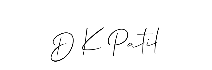 Use a signature maker to create a handwritten signature online. With this signature software, you can design (Allison_Script) your own signature for name D K Patil. D K Patil signature style 2 images and pictures png