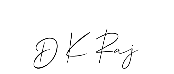 Also You can easily find your signature by using the search form. We will create D K Raj name handwritten signature images for you free of cost using Allison_Script sign style. D K Raj signature style 2 images and pictures png