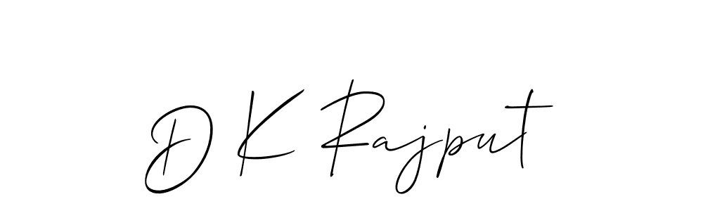 if you are searching for the best signature style for your name D K Rajput. so please give up your signature search. here we have designed multiple signature styles  using Allison_Script. D K Rajput signature style 2 images and pictures png