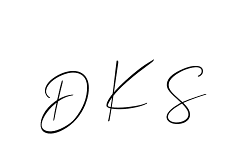 Use a signature maker to create a handwritten signature online. With this signature software, you can design (Allison_Script) your own signature for name D K S. D K S signature style 2 images and pictures png