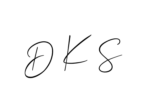 Use a signature maker to create a handwritten signature online. With this signature software, you can design (Allison_Script) your own signature for name D K S. D K S signature style 2 images and pictures png