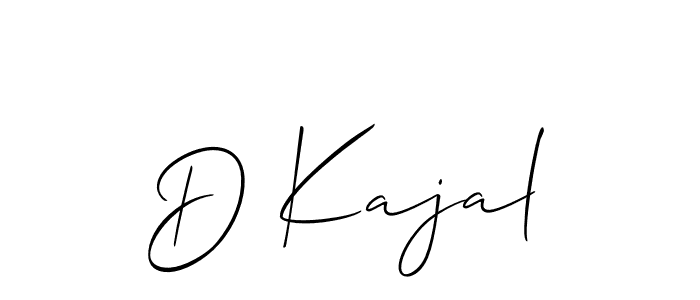 Create a beautiful signature design for name D Kajal. With this signature (Allison_Script) fonts, you can make a handwritten signature for free. D Kajal signature style 2 images and pictures png
