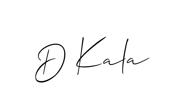 if you are searching for the best signature style for your name D Kala. so please give up your signature search. here we have designed multiple signature styles  using Allison_Script. D Kala signature style 2 images and pictures png