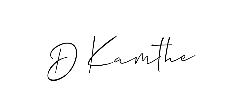 How to make D Kamthe signature? Allison_Script is a professional autograph style. Create handwritten signature for D Kamthe name. D Kamthe signature style 2 images and pictures png