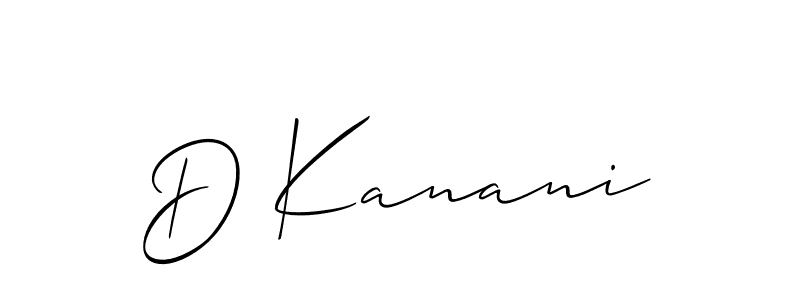 D Kanani stylish signature style. Best Handwritten Sign (Allison_Script) for my name. Handwritten Signature Collection Ideas for my name D Kanani. D Kanani signature style 2 images and pictures png