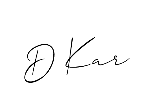 How to Draw D Kar signature style? Allison_Script is a latest design signature styles for name D Kar. D Kar signature style 2 images and pictures png