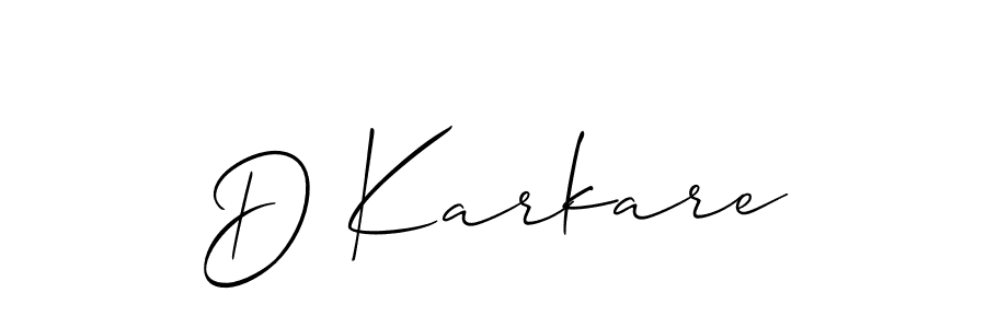You can use this online signature creator to create a handwritten signature for the name D Karkare. This is the best online autograph maker. D Karkare signature style 2 images and pictures png
