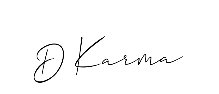 It looks lik you need a new signature style for name D Karma. Design unique handwritten (Allison_Script) signature with our free signature maker in just a few clicks. D Karma signature style 2 images and pictures png