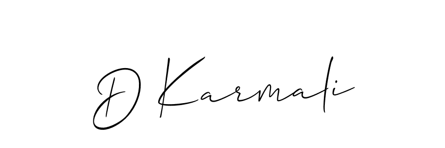 How to make D Karmali signature? Allison_Script is a professional autograph style. Create handwritten signature for D Karmali name. D Karmali signature style 2 images and pictures png