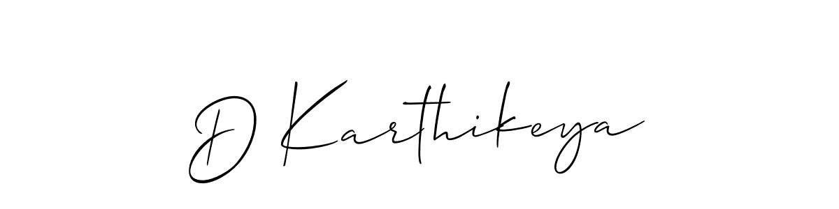 How to make D Karthikeya signature? Allison_Script is a professional autograph style. Create handwritten signature for D Karthikeya name. D Karthikeya signature style 2 images and pictures png