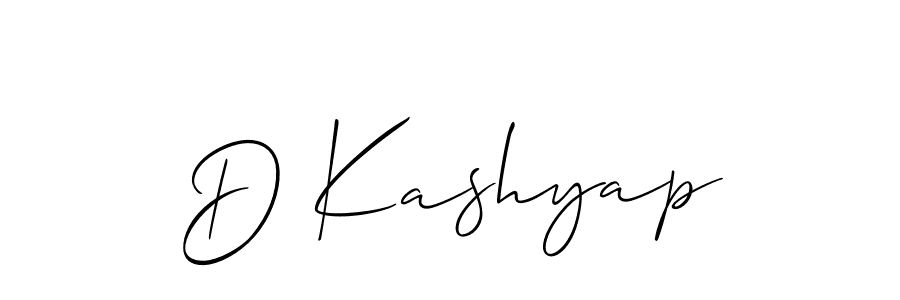 Allison_Script is a professional signature style that is perfect for those who want to add a touch of class to their signature. It is also a great choice for those who want to make their signature more unique. Get D Kashyap name to fancy signature for free. D Kashyap signature style 2 images and pictures png