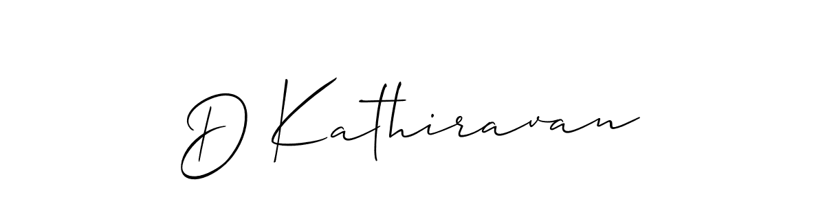 You should practise on your own different ways (Allison_Script) to write your name (D Kathiravan) in signature. don't let someone else do it for you. D Kathiravan signature style 2 images and pictures png