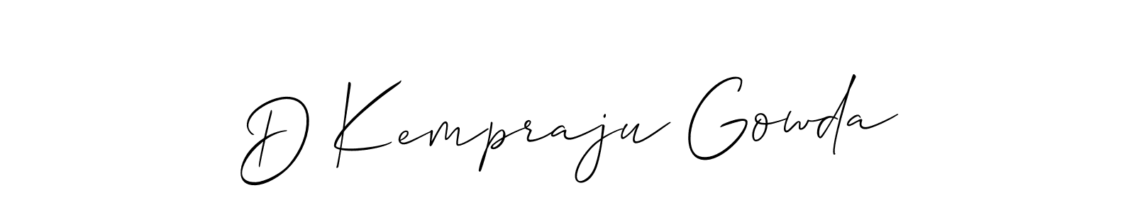 Design your own signature with our free online signature maker. With this signature software, you can create a handwritten (Allison_Script) signature for name D Kempraju Gowda. D Kempraju Gowda signature style 2 images and pictures png