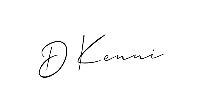 The best way (Allison_Script) to make a short signature is to pick only two or three words in your name. The name D Kenni include a total of six letters. For converting this name. D Kenni signature style 2 images and pictures png