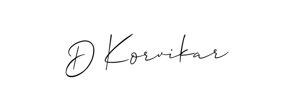 Also You can easily find your signature by using the search form. We will create D Korvikar name handwritten signature images for you free of cost using Allison_Script sign style. D Korvikar signature style 2 images and pictures png