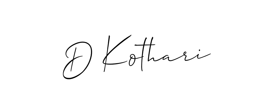 Create a beautiful signature design for name D Kothari. With this signature (Allison_Script) fonts, you can make a handwritten signature for free. D Kothari signature style 2 images and pictures png