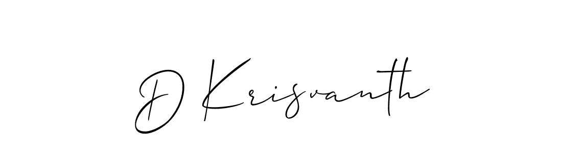 Design your own signature with our free online signature maker. With this signature software, you can create a handwritten (Allison_Script) signature for name D Krisvanth. D Krisvanth signature style 2 images and pictures png