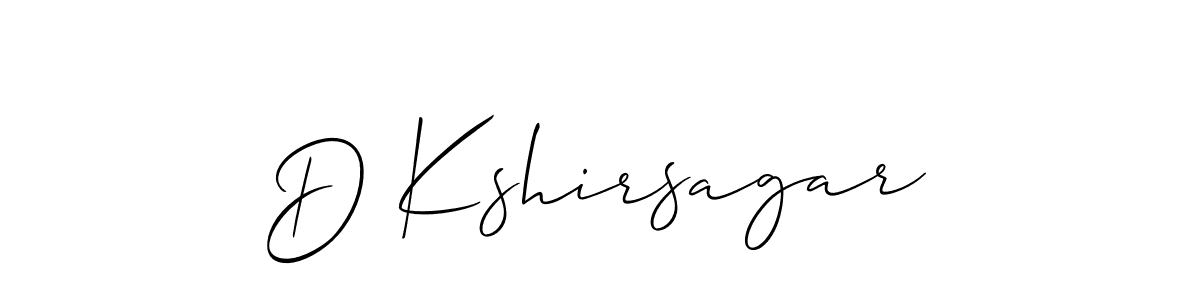 Make a beautiful signature design for name D Kshirsagar. With this signature (Allison_Script) style, you can create a handwritten signature for free. D Kshirsagar signature style 2 images and pictures png